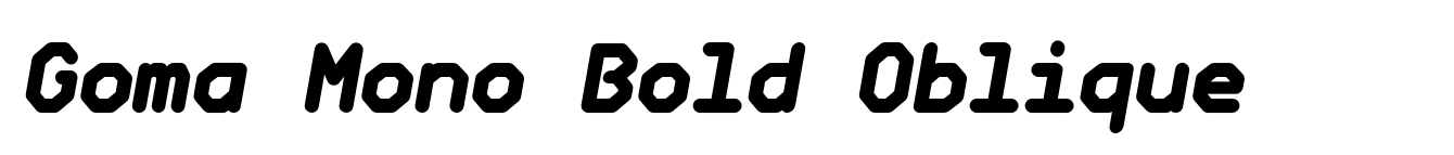 Goma Mono Bold Oblique image